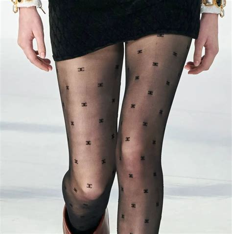 chanel gold tights|chanel tights black.